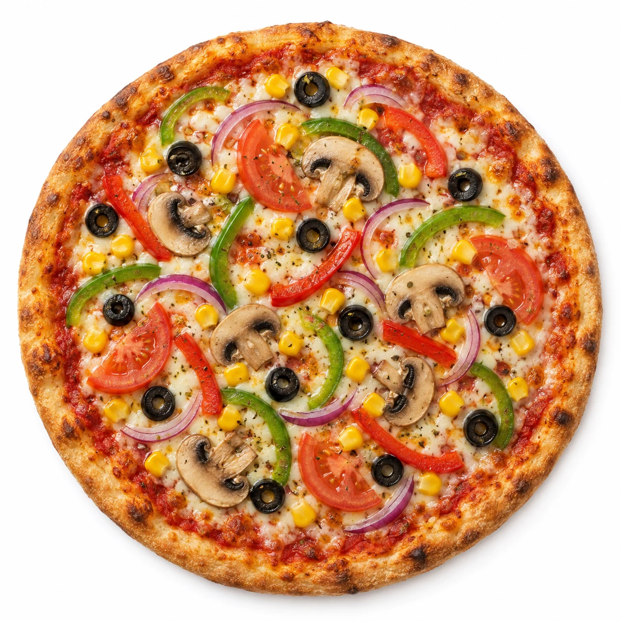 Illustratieve vegetarische pizza